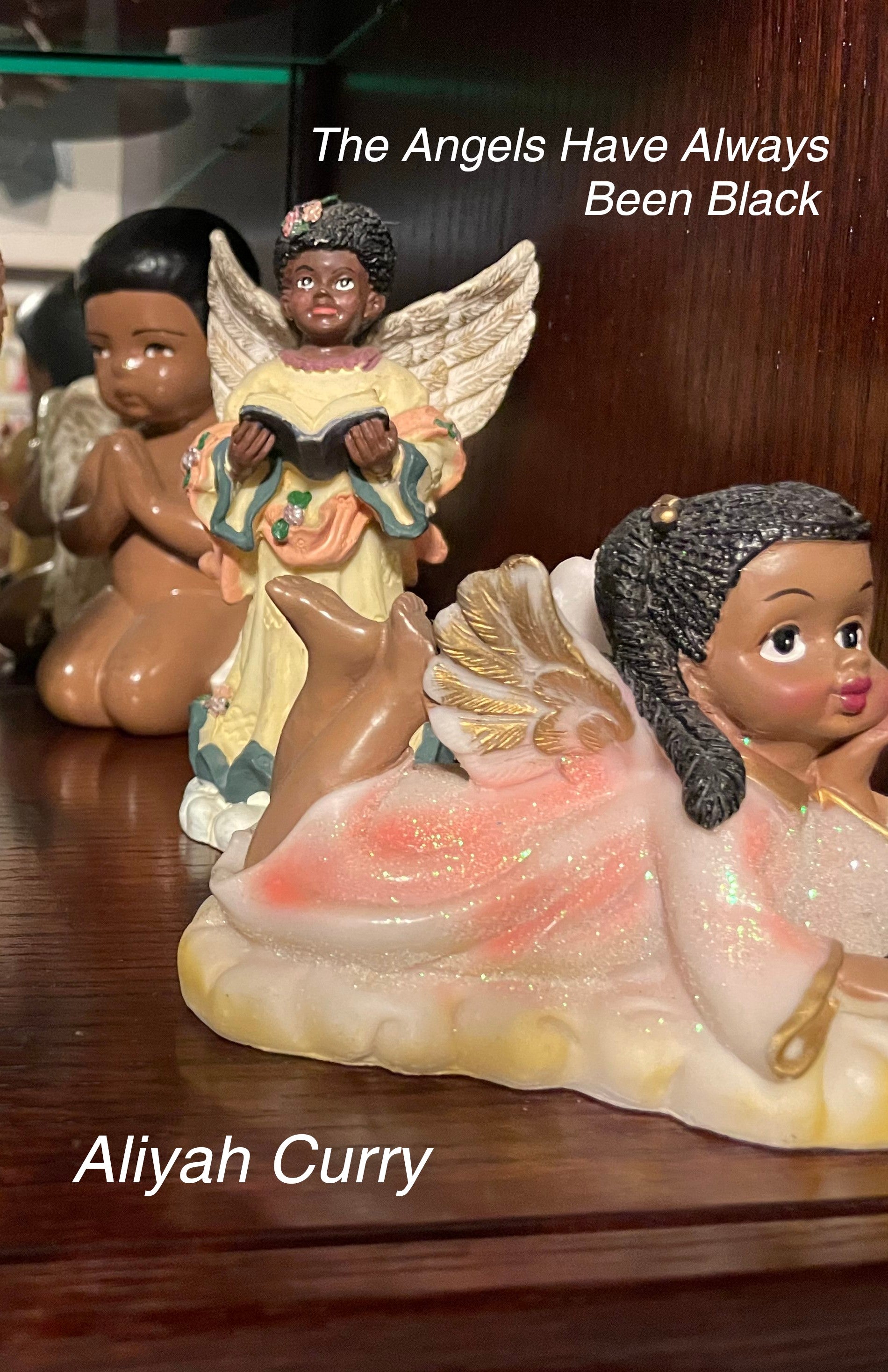 black angel baby figurines